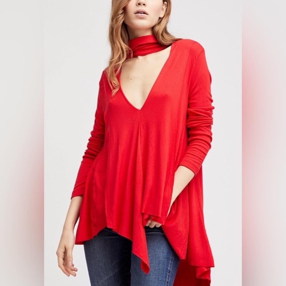 Free People Black Knit Uptown Top